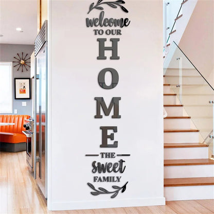 3D Acrylic Large DIY Mirror Self-Adhesive Removable Wall Sticker Family English Alphabet Living Room Bedroom Home Decoration
