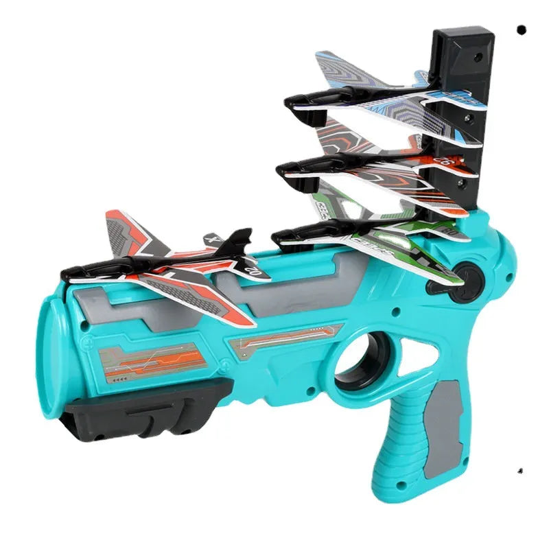 Children's Toy Ejection Aircraft Shooting Game Outdoor Parent-child Sports Toy Boy Gift Shooting Aircraft Set