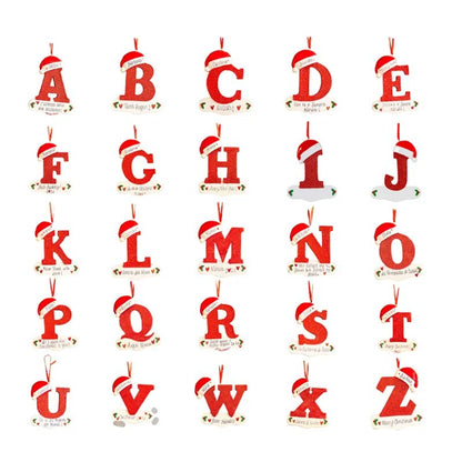 Christmas Tree Pendant 26 Letter Merry Christmas Decorations for Home Navidad DIY Acrylic Ornament Xmas Kids Gifts 2024 New Year