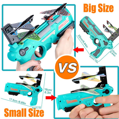 Airplane Launcher Bubble Catapult Children Outdoor Game Airplane Toys for Kids Plane Catapult Gun Shooting Game Gift
