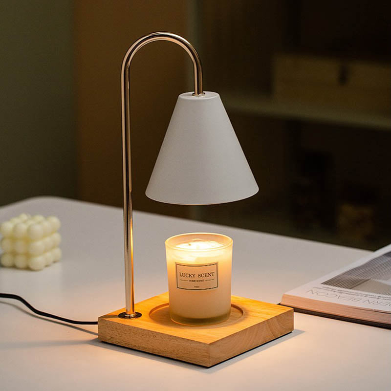 Chic white flameless candle warmer lamp, radiating a sense of purity and tranquility, enhancing your environment with its timeless appeal.